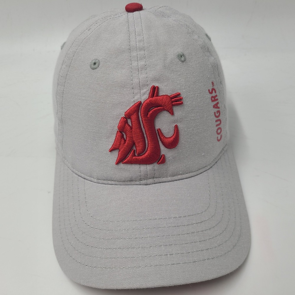 Washington State Cougars Hat Strapback Captivating Gray Red NCAA Wazzu WSU Men